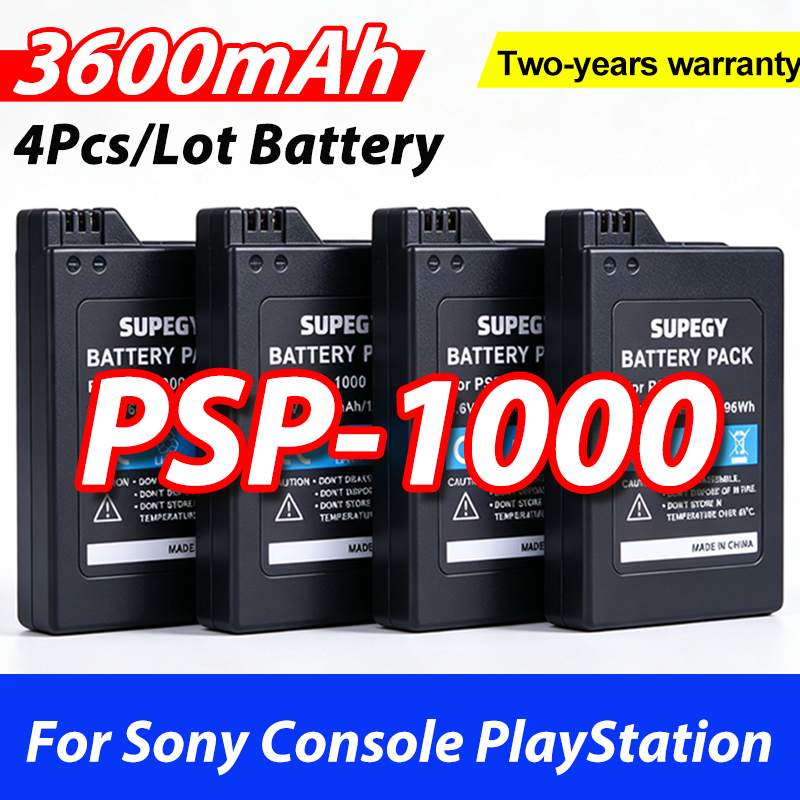 Gaming Console New - 4Pcs/Lot 3.6V 3600mAh PSP-1000 PSP1000 PSP