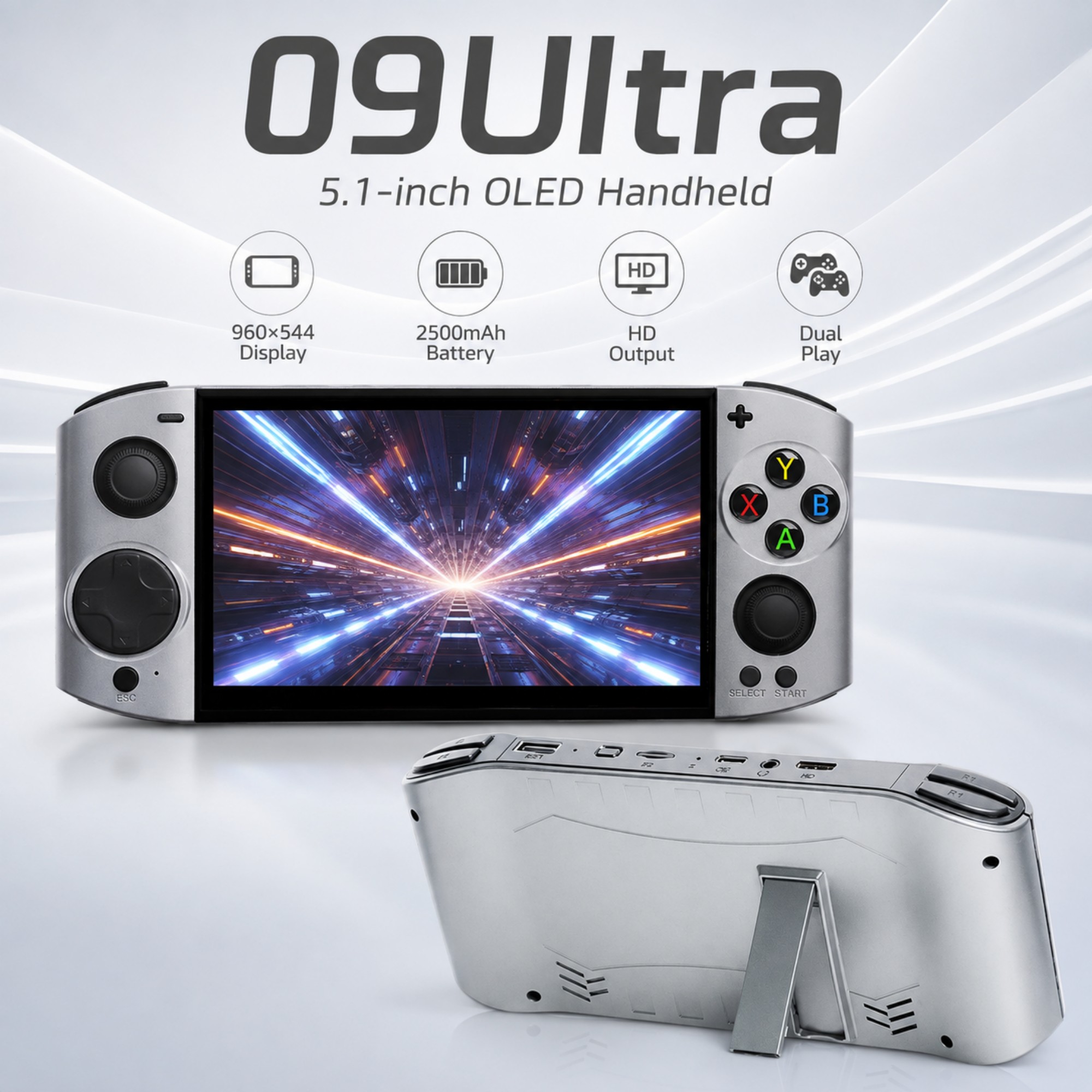 09 Ultra 5.1 Inch OLED Handhel - Gaming Console Os review and price