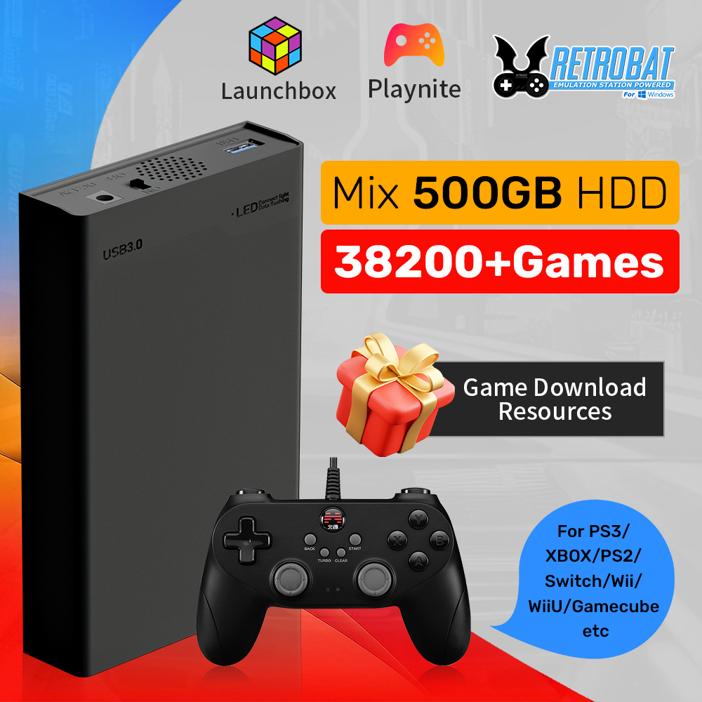 500GB Gaming HDD Retrobat & La - Gaming Console Os review and price