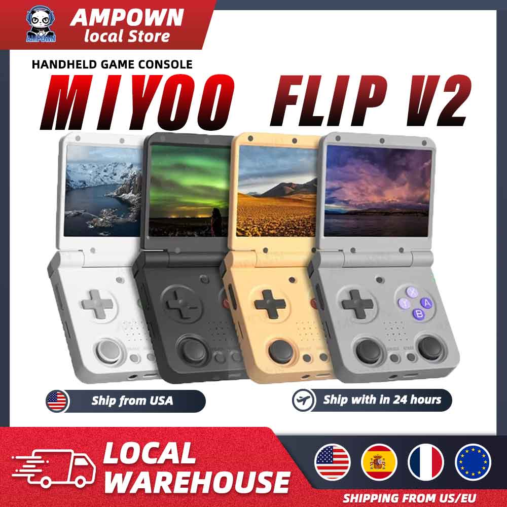 MIYOO Flip V2 Handheld Game Co - Gaming Console Os review and price